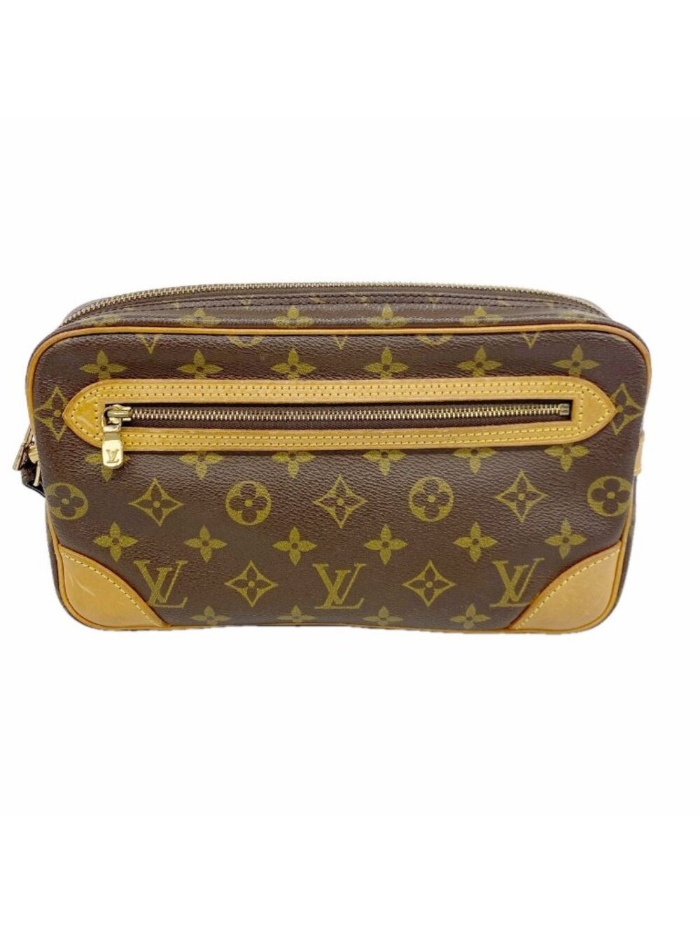 Louis Vuitton Clutch Monogram Marly Dragonne GM Brown